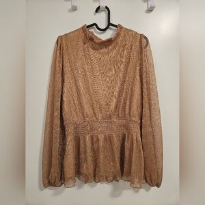 Chic Metallic Women's Blouse